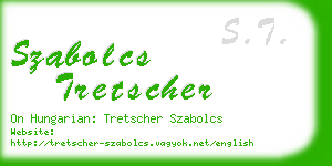 szabolcs tretscher business card